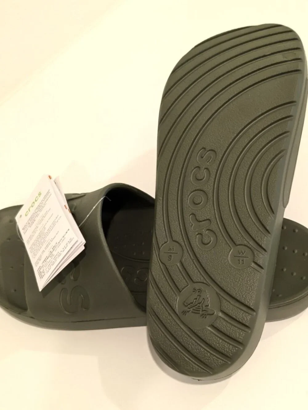 Crocs Classic Slide Army Green Size 9 (Men) Slip On Sandals NWT